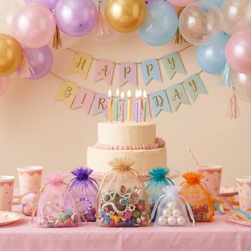 Nuogo 500 PCS أكياس أورجانيات أكياس الزفاف مع الأكياس ذات الأكياس ذات الحلوى المتعددة الحلوى (2.8 × 3.5 بوصة) in Kuwait