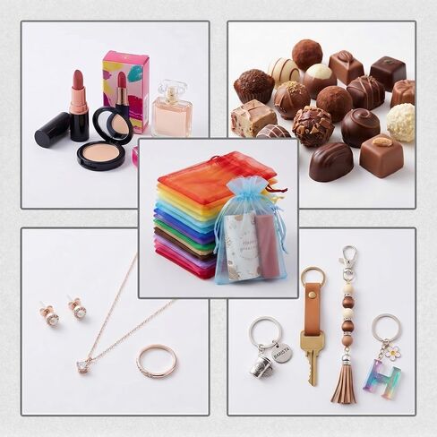 Nuogo 500 PCS أكياس أورجانيات أكياس الزفاف مع الأكياس ذات الأكياس ذات الحلوى المتعددة الحلوى (2.8 × 3.5 بوصة) in Kuwait