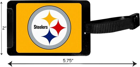 بطاقة الأمتعة من Siskiyou NFL Pittsburgh Steelers، قطعتان، أسود in Kuwait