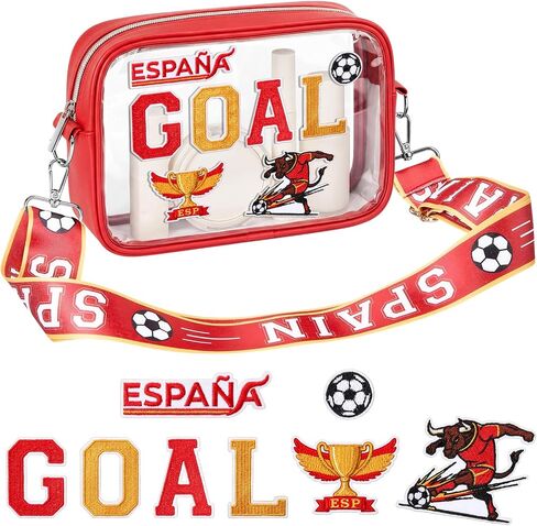 Clear Soccer Bag for Stadium Events Soccer Match Approved Transparent Purse with DIY Patches Concert Sport in Kuwait
