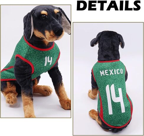 Pet Dog Soccer Jersey 𝐌𝐞𝐱𝐢𝐜𝐨 Style Sleeveless Breathable Mesh Puppy Sports Vest Football Inspired Pet Shirts S-5XL in Kuwait