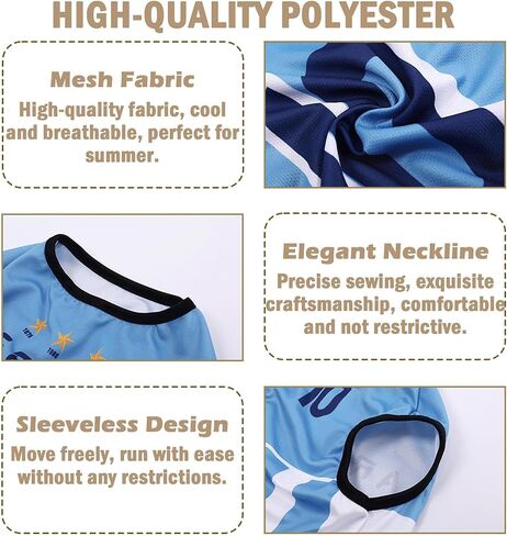 Pet Dog Soccer Jersey 𝐌𝐞𝐱𝐢𝐜𝐨 Style Sleeveless Breathable Mesh Puppy Sports Vest Football Inspired Pet Shirts S-5XL in Kuwait