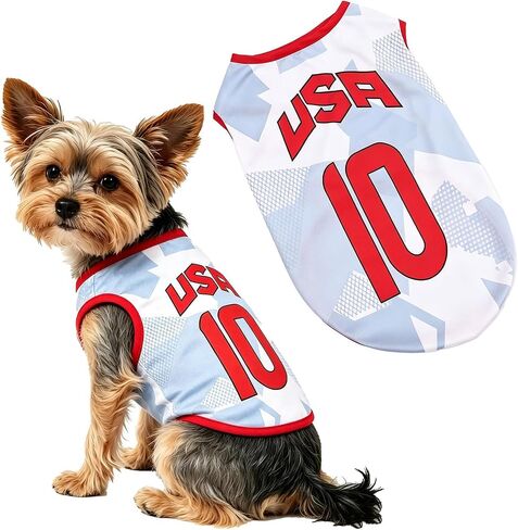 Pet Dog Soccer Jersey 𝐌𝐞𝐱𝐢𝐜𝐨 Style Sleeveless Breathable Mesh Puppy Sports Vest Football Inspired Pet Shirts S-5XL in Kuwait