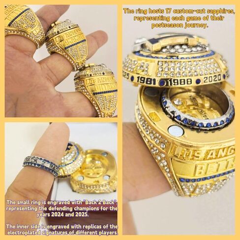 CLASSIC SERIES New Flip L#A. 2025 Baseball World Championship Ring #5#11#16#17#18#22#50 Advanced- Rarity Luxury Commemorative Sports Fan Detail Gift - Glory Collect Various Festivals Occasions with Sandalwood Box in Saudi Arabia