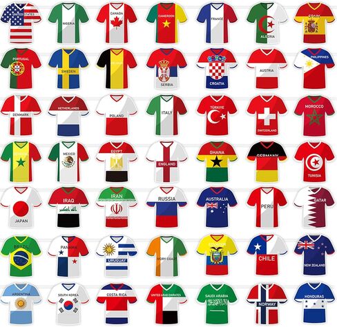 2026 كرة القدم العالمية الكرة جيرسي العلم الرايات راية مجموعة 49 قطعة كأس كرة القدم لعبة مروحة البضائع الرياضية تحت عنوان الهدايا زينة الحفلات الدولة الدولية سلسلة أعلام جارلاند الاحتفالات ديكور in Kuwait