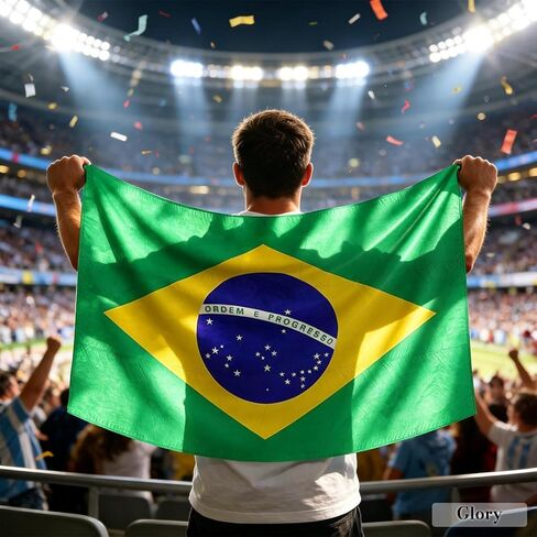 7Pcs Soccer Cup Fan Set, Soccer Theme Accessories Kit with Flags, Clappers, Shawl, Cap and Horn, Gifts for Football Lovers and Brazil Supporters in Saudi Arabia