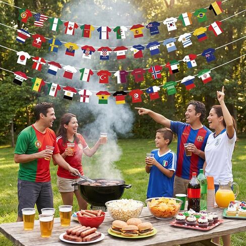 2026 كأس العالم لكرة القدم جيرسي العلم الرايات راية 50 جهاز كمبيوتر شخصى سلسلة أعلام الدولة الدولية لديكورات كأس العالم البضائع جارلاند للرياضة تحت عنوان الحفلات الأولمبية والاحتفالات الزينة in Kuwait
