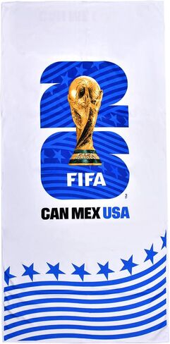 Official FIFA World Cup 2026 Edition - Emblem Towels 30x60 Inch Velvet - Soft, Durable Men & Womens Towel- Machine Washable (Host USA) in Saudi Arabia