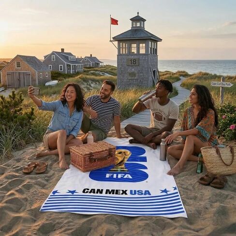 Official FIFA World Cup 2026 Edition - Emblem Towels 30x60 Inch Velvet - Soft, Durable Men & Womens Towel- Machine Washable (Host USA) in Saudi Arabia