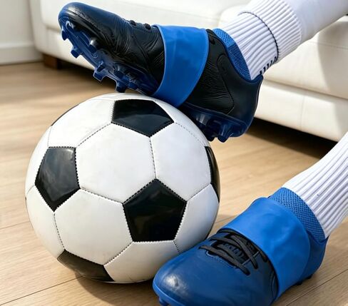 2PCS Elastic Soccer Shin Guard Ankle Straps, Non-Slip Fixing Bands for Football Training in Kuwait