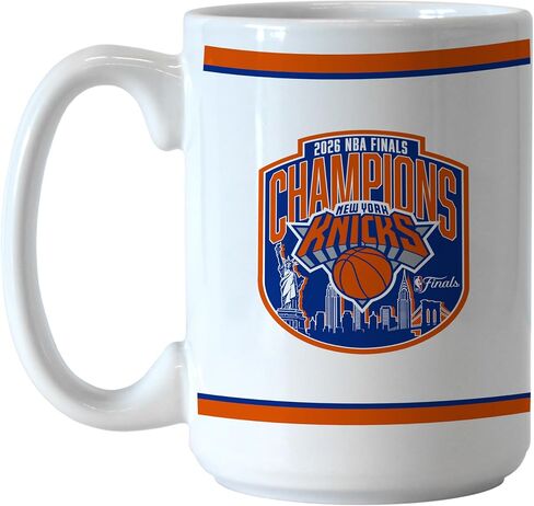 شعار العلامات التجارية NBA New York Knicks NBA Finals Champions 15 أونصة كوب قهوة من السيراميك | تصميم الأبطال التذكارية | سيراميك | 15 أونصة سائلة in Kuwait