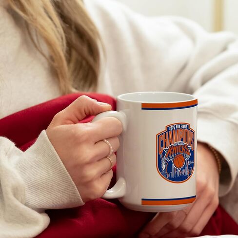 شعار العلامات التجارية NBA New York Knicks NBA Finals Champions 15 أونصة كوب قهوة من السيراميك | تصميم الأبطال التذكارية | سيراميك | 15 أونصة سائلة in Kuwait