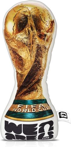MESUCA Official FIFA World Cup 2026 Trophy Plush Pillow 14.5 inch, 1:1 Inspired Real Size Soft Decorative Throw Pillow for Sports Soccer Parties& World Cup 2026 Merchandise Decorations for Fans in Saudi Arabia