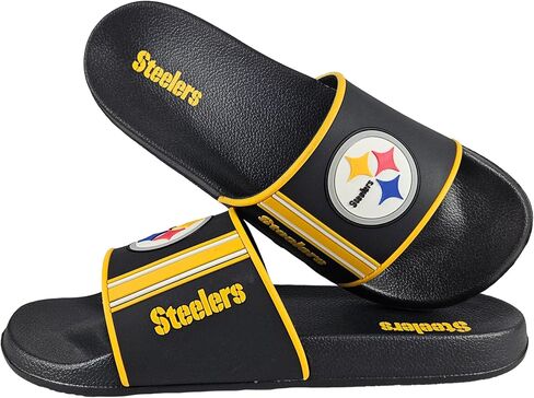 صنادل FOCO Pittsburgh Steelers للرجال من NFL المصبوبة من إسفنج EVA | مقاوم للماء، مرخص رسميًا in Kuwait