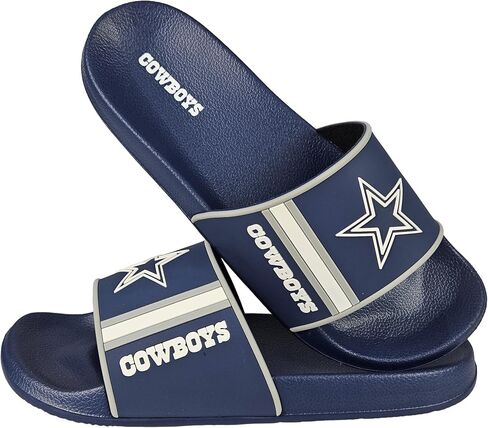 FOCO Dallas Cowboys Slides for Men NFL Molded EVA Foam Sandals | Water Resistant, Officially Licensed in Kuwait