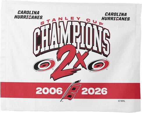 Northwest NHL Carolina Hurricanes 2026 Stanley Cup Champions Multi-Champs Rally Towel, Lightweight Fan Gear, Wave Ready Stadium Sideline Accessory, 15 x 18 Inch in Kuwait