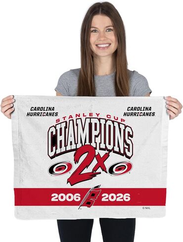 Northwest NHL Carolina Hurricanes 2026 Stanley Cup Champions Multi-Champs Rally Towel, Lightweight Fan Gear, Wave Ready Stadium Sideline Accessory, 15 x 18 Inch in Kuwait