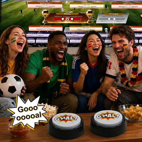 2026 World Cup Watch Party Supplies，“GOOOAALLLLL" Celebration Scream Sound Button for Soccer Score,World Cup Merchandise in Kuwait