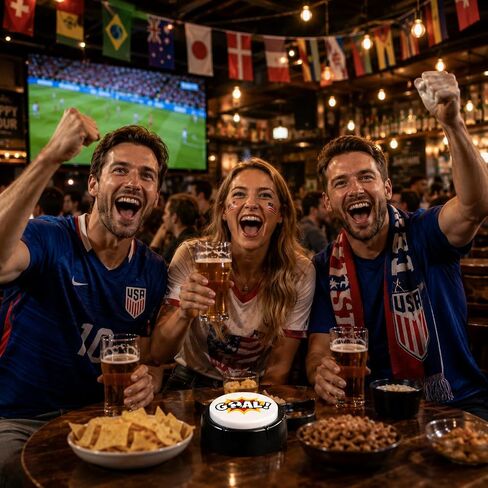 2026 World Cup Watch Party Supplies，“GOOOAALLLLL" Celebration Scream Sound Button for Soccer Score,World Cup Merchandise in Kuwait