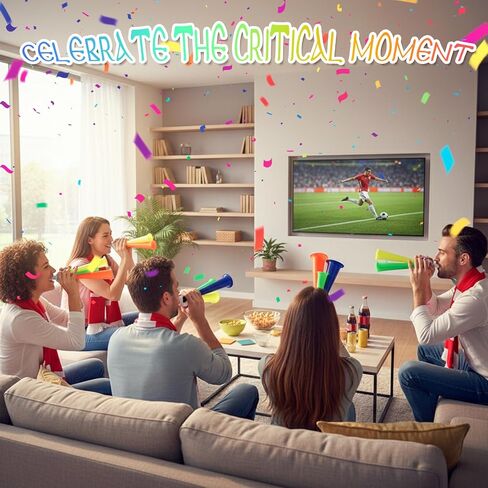 3 Pcs Football Trumpet Set - Loud Vuvuzela Horns for World Cup, Soccer Games & Sports Events, Plastic Cheering Horns in 3 Sizes for Fans, Parties & Celebrations in Kuwait