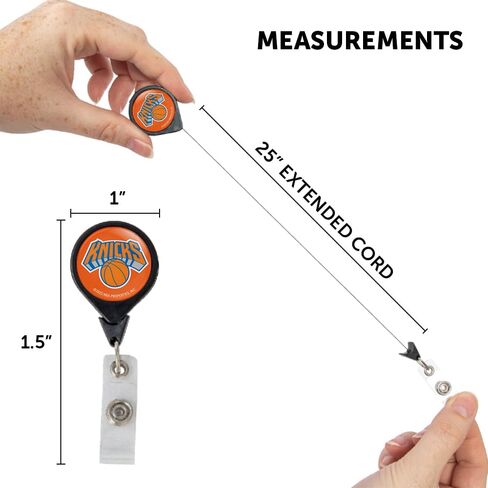Desert Cactus New York Knicks NY Retractable Badge Holder NBA National Basketball ID Badge Reel with Ticket Clip for Lanyard, Work, School & Office Access (Design D) in Kuwait