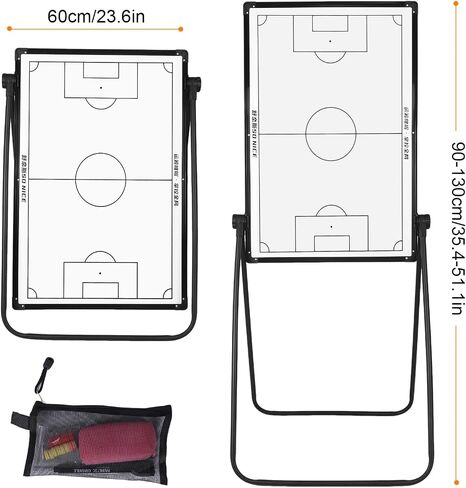35inx24in Magnetic Soccer Coaches Clipboard Soccer Tactics Clipboard with Magnetic Markers Pen Eraser with Adjustable Stand for Basketball Volleyball Coaches in Kuwait