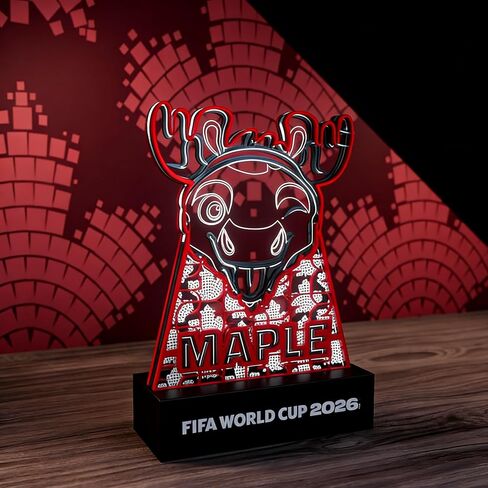 ضوء ليلي خشبي فني لكأس العالم 2026 من FIFA، مصباح زخرفي LED من الأكريليك الخشبي المرخص من FIFA (FIFA Maple Emo) in Kuwait