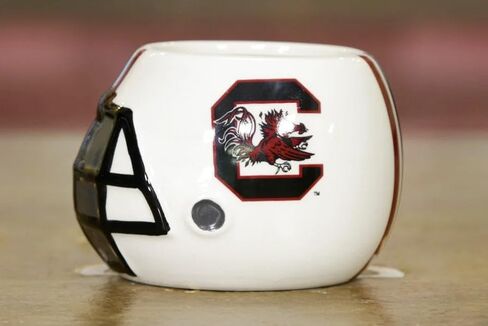 Green Gridiron South Carolina Gamecocks - Ceramic Helmet - Planter or Caddy in Kuwait