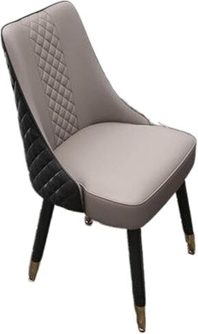 Office Chair Dining Chair Modern Light Luxury Household Solid Wood Hotel Dining Leisure Restaurant Milk Tea Shop Nail(Grey) in Saudi Arabia