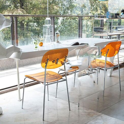 Office Chair Net Celebrity Transparent Chair Home Bedroom Iron Simple Makeup Milk Tea Shop Casual Backrest Crystal Dining Chairs in Saudi Arabia