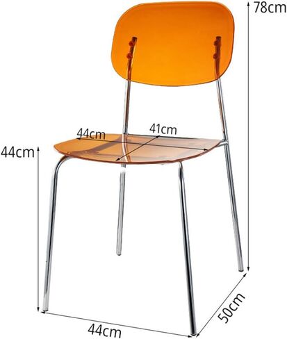 Office Chair Net Celebrity Transparent Chair Home Bedroom Iron Simple Makeup Milk Tea Shop Casual Backrest Crystal Dining Chairs in Saudi Arabia