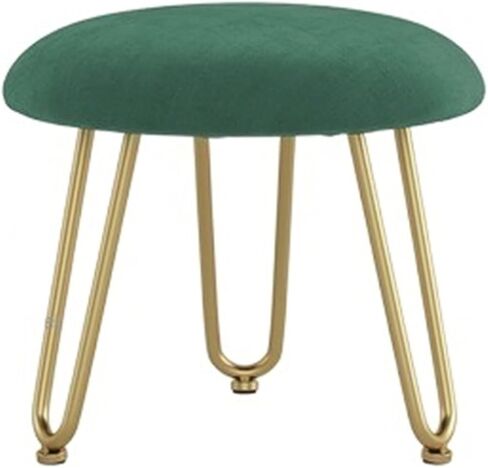 Office Chair Round Stool Household Small Fabric Bench Shoes Changing Stool Chair Furniture Vanity(Warm Yellow) in Saudi Arabia