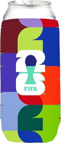 FIFA World Cup 2026 Repeating Design Insulated 25 oz Can Sleeve - Officially Licensed - Keeps Drinks Cold For Hours - Great Gift For Soccer Fans in Saudi Arabia
