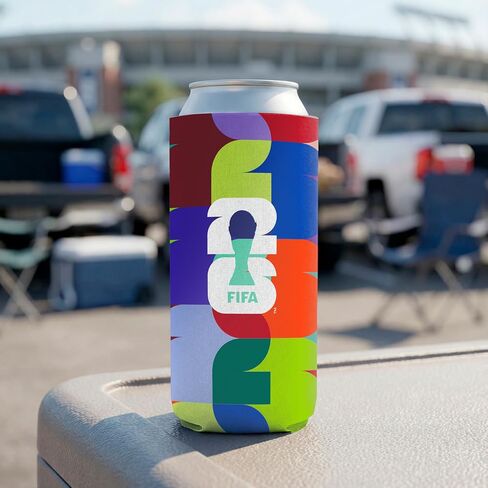 FIFA World Cup 2026 Repeating Design Insulated 25 oz Can Sleeve - Officially Licensed - Keeps Drinks Cold For Hours - Great Gift For Soccer Fans in Saudi Arabia