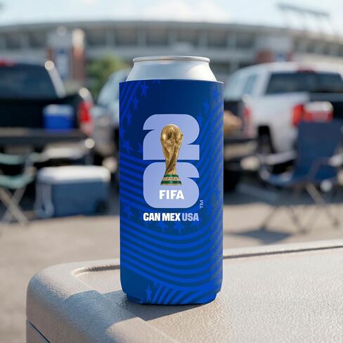 FIFA World Cup Team USA Insulated 25 oz Can Sleeve - Officially Licensed - Keeps Drinks Cold For Hours - Great Gift For Soccer Fans in Saudi Arabia