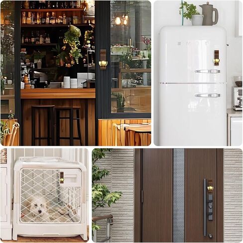 Wooden Door Chime with Brass Bells-Handcrafted Magnetic Shopkeeper's Bell for Entries.No-Tools Installation,Clear Timeless Alert Sound.Suitable for Home,Office,Shop,and Courtyard in Kuwait