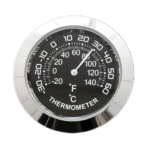 Temperature Measuring Instrument Auto Car Vehicle Thermometer/Hygrometer Clock Mini Small Classic Dashboard Thermometer Car Cool Decoration Metal Alloy (Blue) in Kuwait