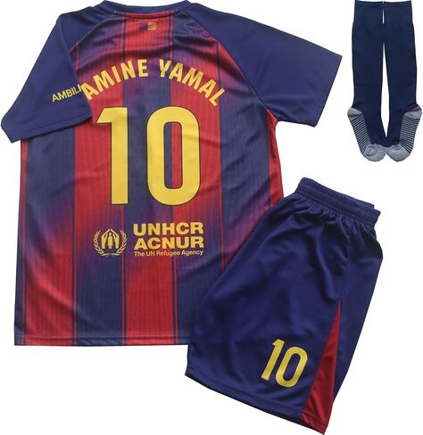 2025/2026 Home #10 Football Soccer Kids Jersey Shorts Socks Set Youth Sizes in Kuwait