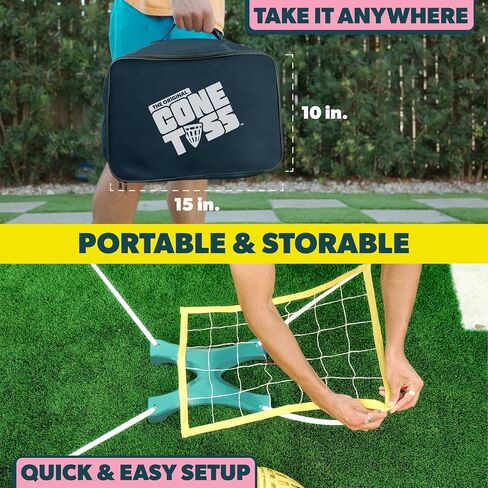 لعبة القذف الخارجية المخروطية الأصلية | تطور جديد في ألعاب Cornhole و Bean Bag Toss | مثالي للعائلة والأصدقاء وحفلات الشواء والبوابات الخلفية | ممتعة لجميع الأعمار، 8 سنوات فما فوق in Kuwait