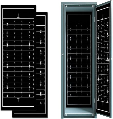 2 Pcs Locker Magnetic Wallpaper American Football Field Marking Football Field top View White 12" x 36" Wall Magnetic Sticker Removable Locker Accessories Decor Easy Assembly for Classroom School in Kuwait