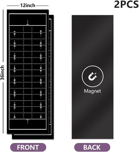 2 Pcs Locker Magnetic Wallpaper American Football Field Marking Football Field top View White 12" x 36" Wall Magnetic Sticker Removable Locker Accessories Decor Easy Assembly for Classroom School in Kuwait