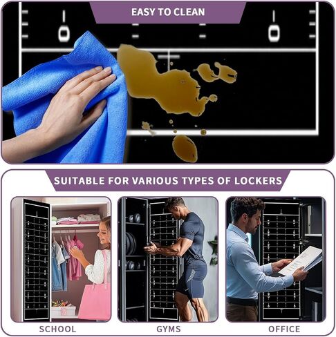 2 Pcs Locker Magnetic Wallpaper American Football Field Marking Football Field top View White 12" x 36" Wall Magnetic Sticker Removable Locker Accessories Decor Easy Assembly for Classroom School in Kuwait