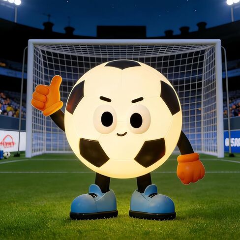 IYT Soccer Night Light for Kid,Silicone Football Lamp 2-Level Dimmable USB-C Rechargeable 15-60 Min Timer,RGB Gradient Color Light Up Portable Nursery Teens Decor Gifts for Sports Soccer Fan Gift in Saudi Arabia