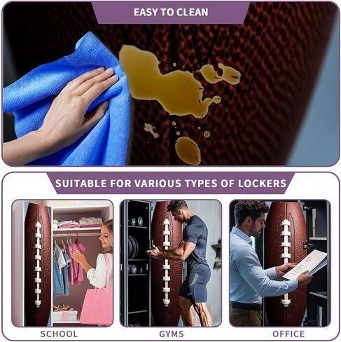 2 Pcs Locker Magnetic Wallpaper Rugby Football Patterned Die Cut Trim Border Chalkboard Decoration 12" x 36" Wall Magnetic Sticker Removable Locker Accessories Decor Easy Assembly for Classroom School in Kuwait