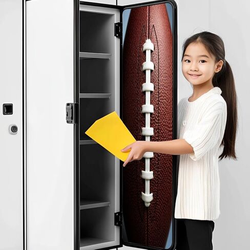 2 Pcs Locker Magnetic Wallpaper Rugby Football Patterned Die Cut Trim Border Chalkboard Decoration 12" x 36" Wall Magnetic Sticker Removable Locker Accessories Decor Easy Assembly for Classroom School in Kuwait