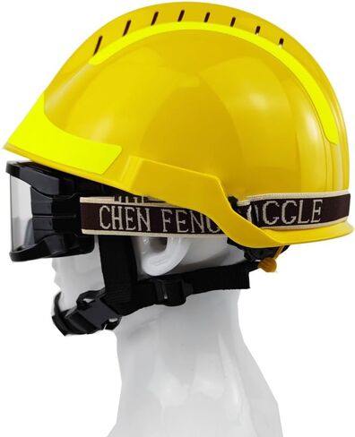 ABS Fire Rescue Helmet, AmpsafeX 160°C Flame Resistant Safety Helmet with Anti-Fog Goggles & Flashlight Mount in Kuwait