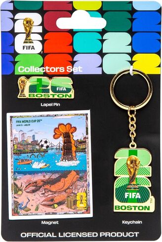 FIFA World Cup Host City Collector's Set – Includes Lapel Pin, Keychain & Magnet – Celebrates Your Favorite Host City in Saudi Arabia