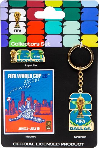 FIFA World Cup Host City Collector's Set – Includes Lapel Pin, Keychain & Magnet – Celebrates Your Favorite Host City in Saudi Arabia