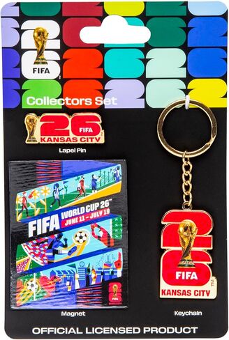 FIFA World Cup Host City Collector's Set – Includes Lapel Pin, Keychain & Magnet – Celebrates Your Favorite Host City in Saudi Arabia