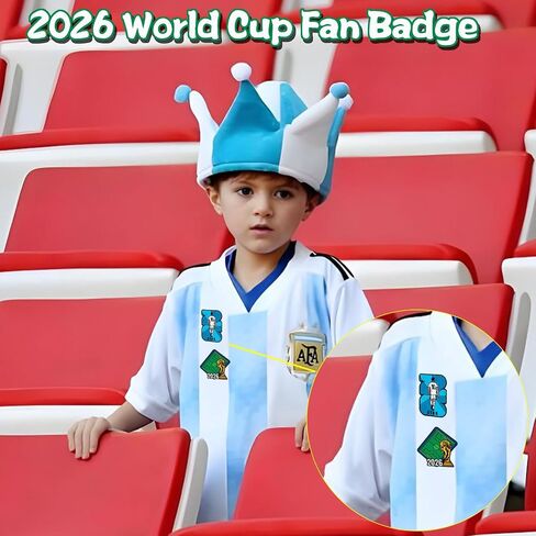 2026 World Cup Themed Alloy Badge, 6 PCS Football Fans Souvenir, Star Player Gift Chestpin, Small Accessory for Men Women Teens in Kuwait